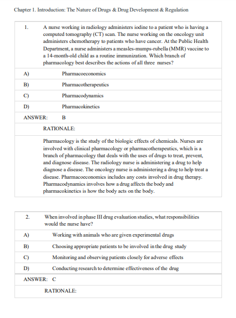 Test Bank for Katzung's Basic and Clinical Pharmacology 16th Edition by Todd W. Vanderah - Image 2