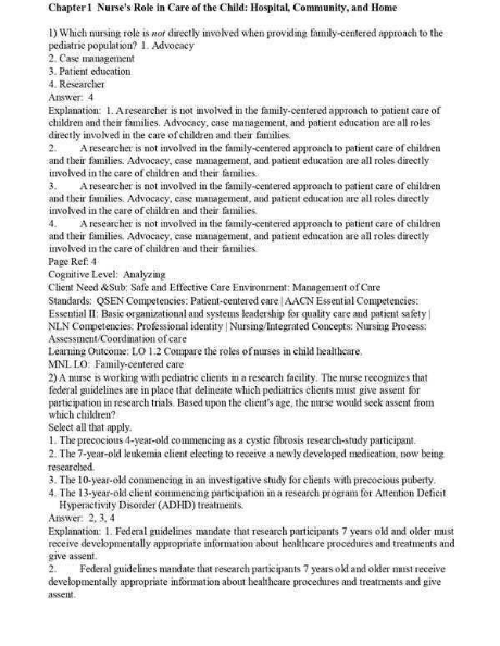 Principles of Pediatric Nursing: Caring for Children 8th Edition by Cowen, Wisely, Dawson, Ball & Bindler | Complete Test Bank with Verified Exam Questions, Correct Answers, and Comprehensive Pediatric Nursing Study Material - Image 2