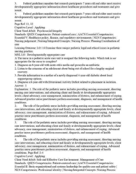 Principles of Pediatric Nursing: Caring for Children 8th Edition by Cowen, Wisely, Dawson, Ball & Bindler | Complete Test Bank with Verified Exam Questions, Correct Answers, and Comprehensive Pediatric Nursing Study Material - Image 3